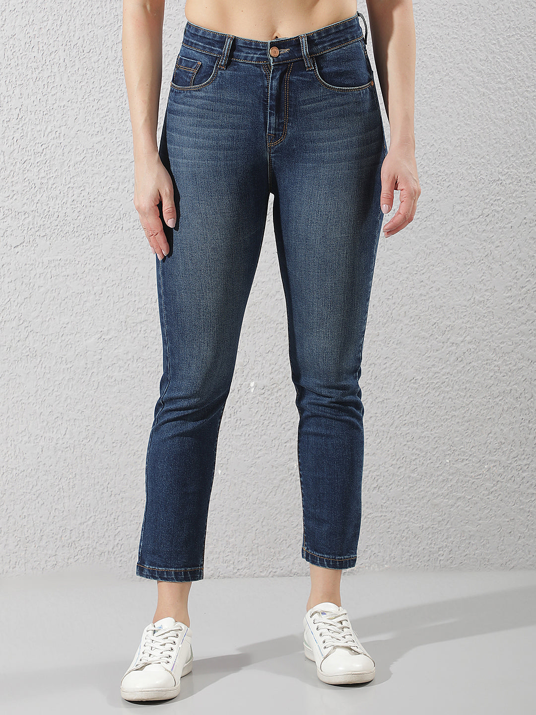 Tailored Ocean Blue Straight Jeans