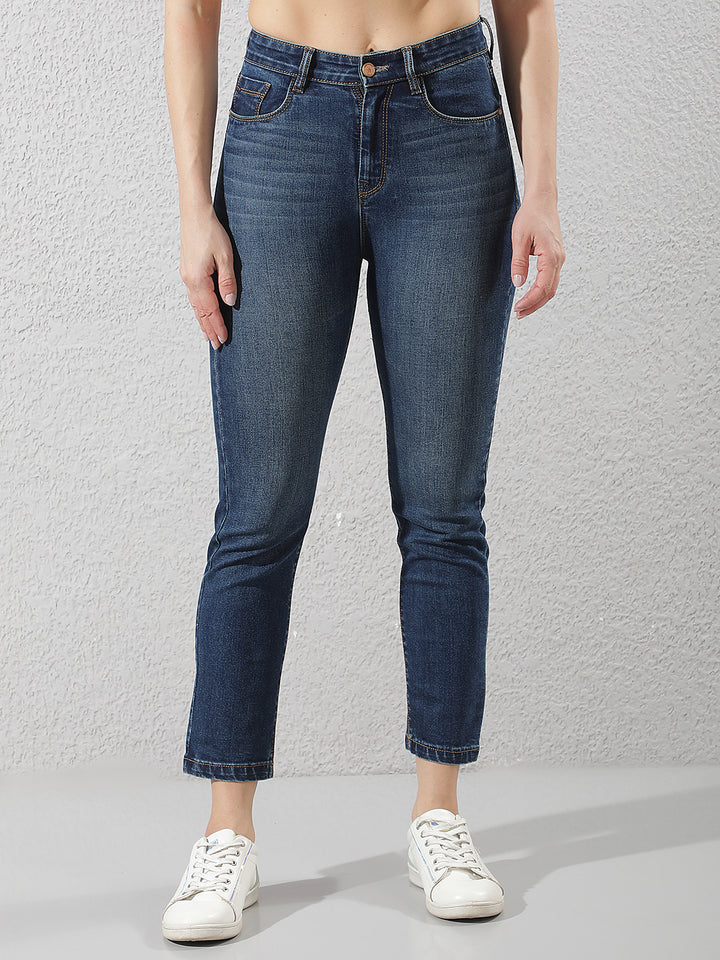 Tailored Ocean Blue Straight Jeans