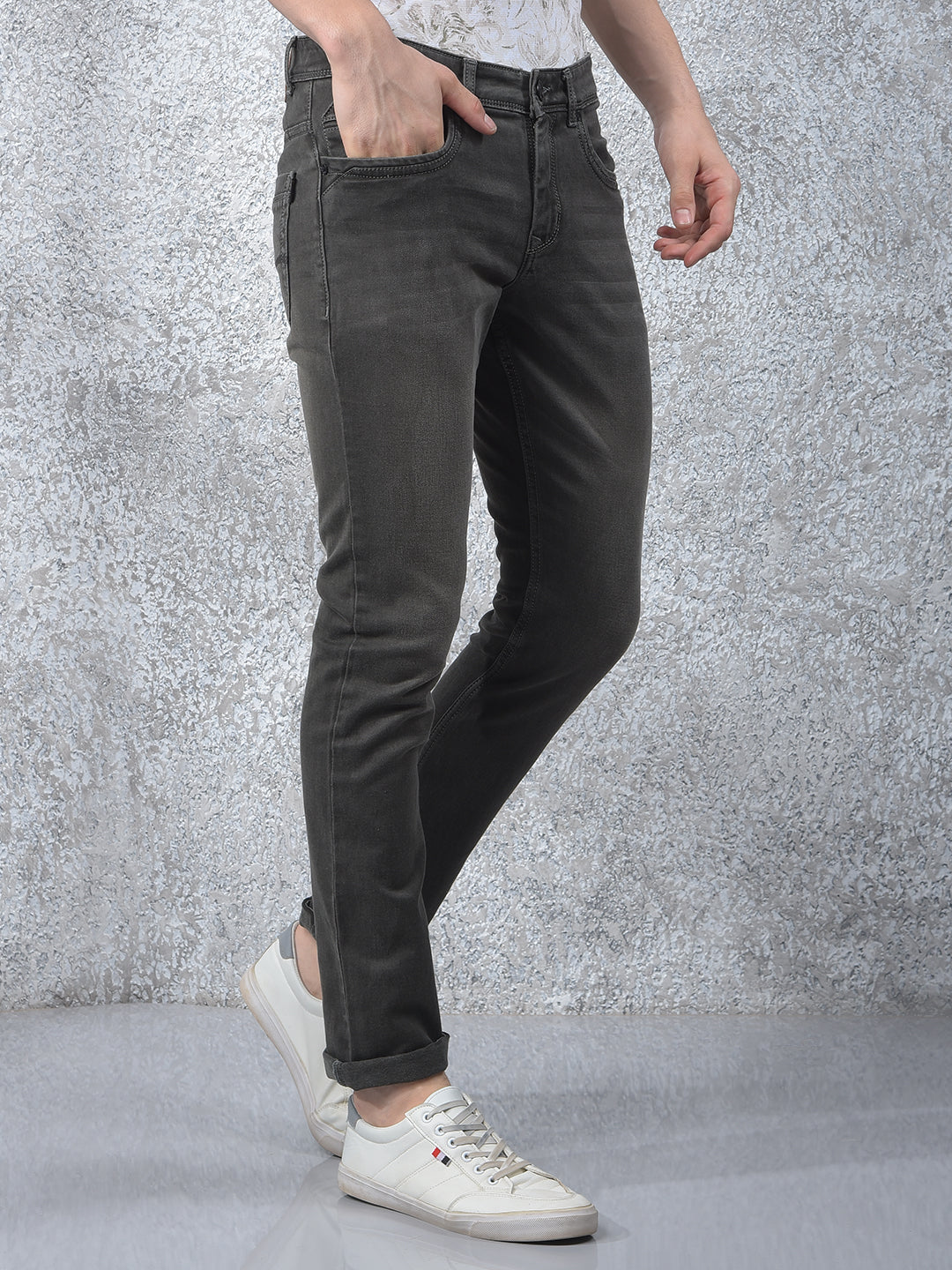 Grey Jeans-Men Jeans-Crimsoune Club
