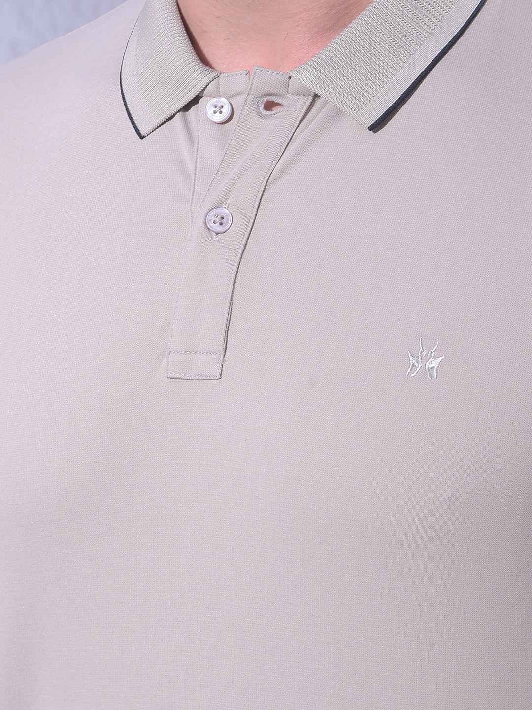 Grey Polo Neck T-Shirt