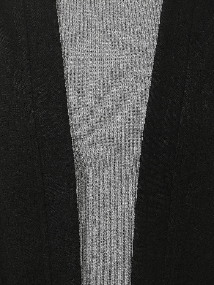 Contemporary Obsidian Black Jacquard Shrug