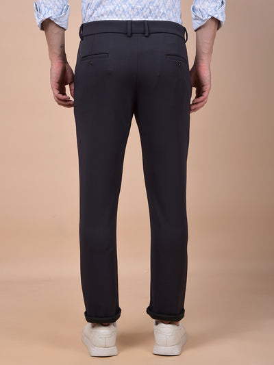 Navy Blue Printed Trousers