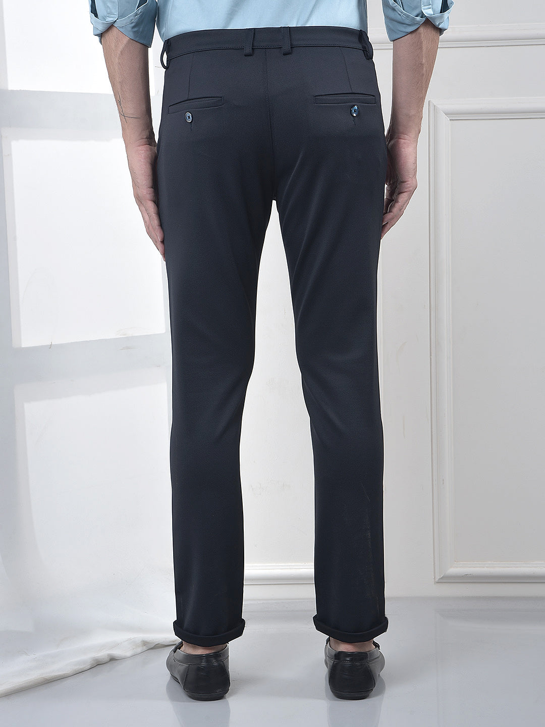 Trendy Navy Blue Trousers