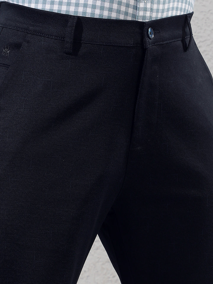 Navy Blue Printed Trousers