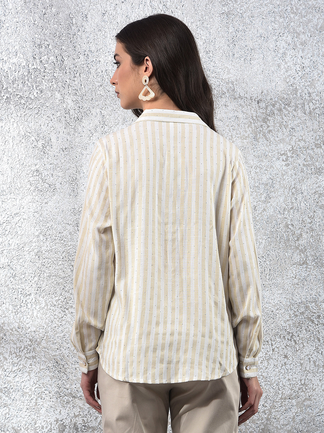 Champagne Striped Shine Shirt