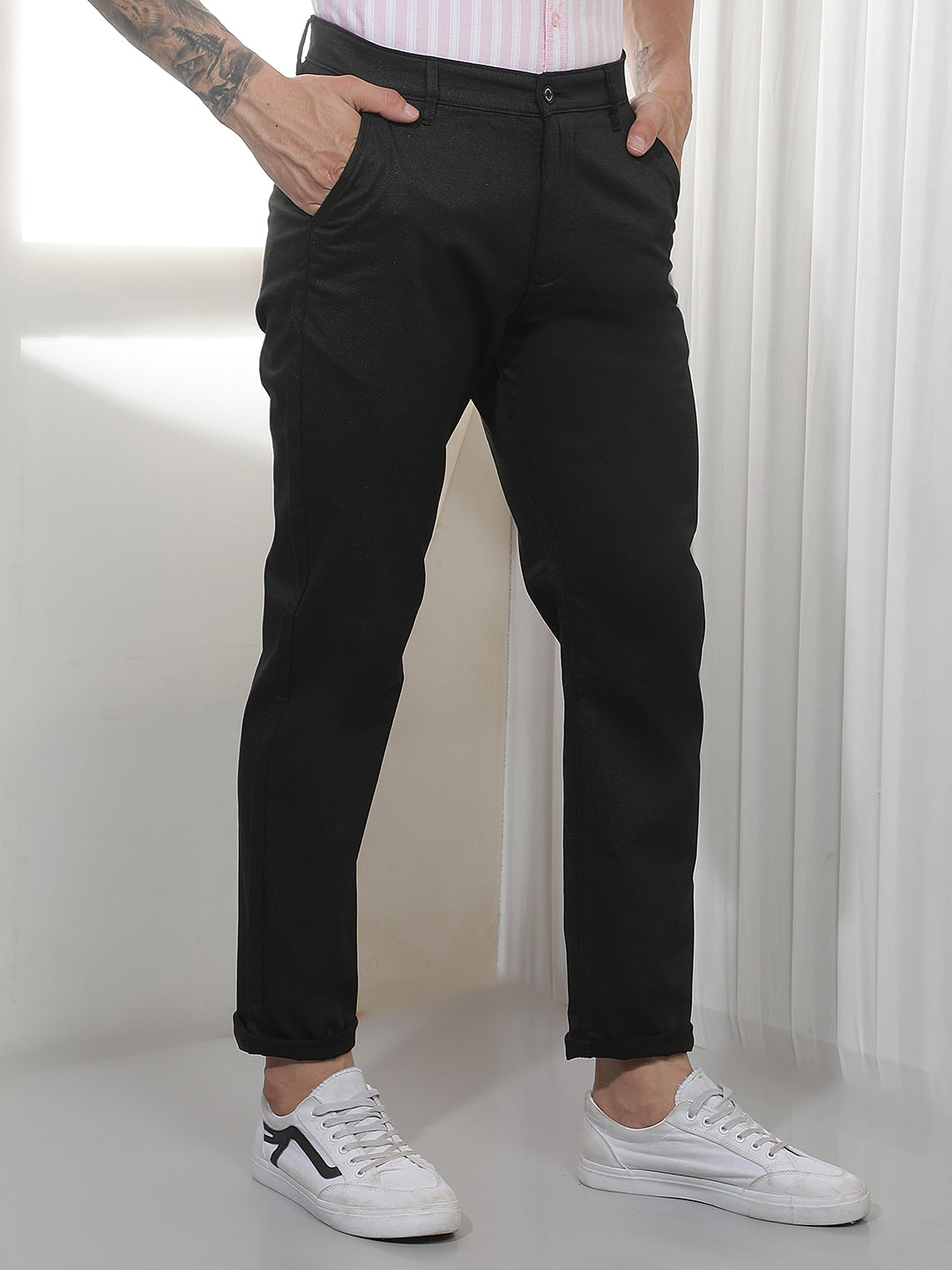Classic Black Casual Trousers