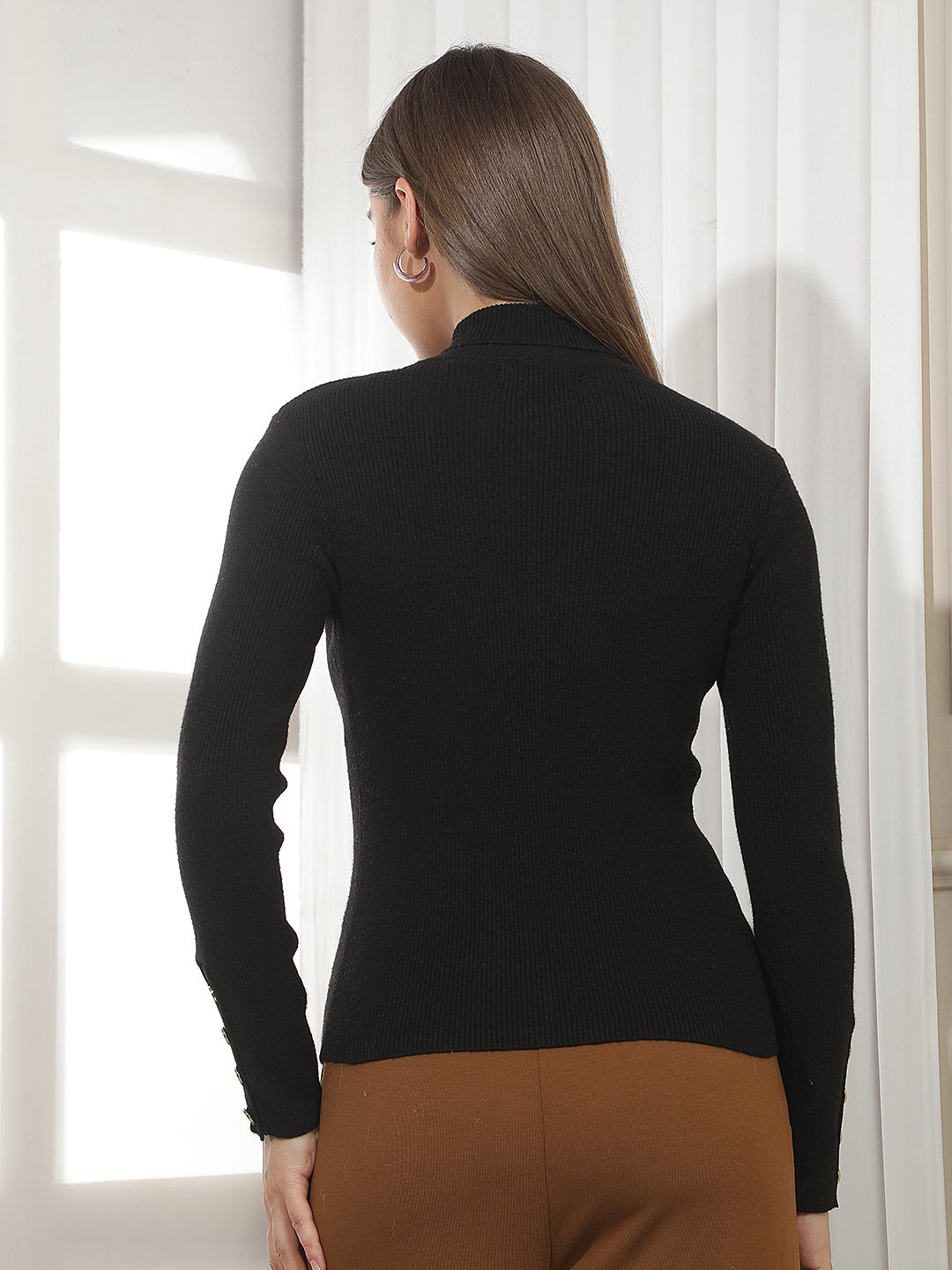 Black High Neck Sweater
