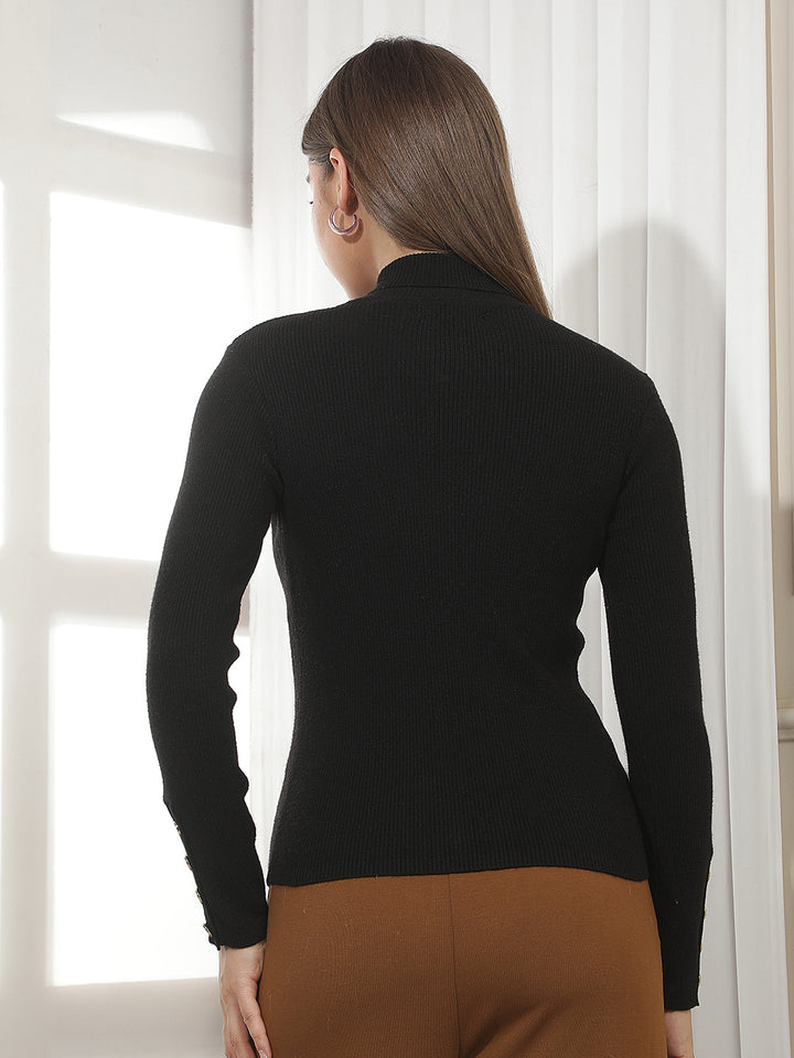 Black High Neck Sweater