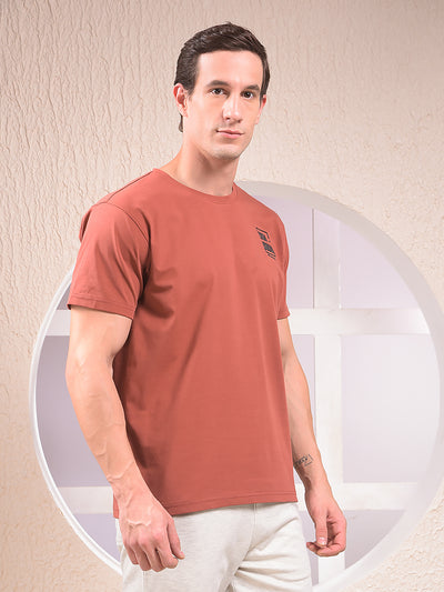 Red Typographic Print T-Shirt