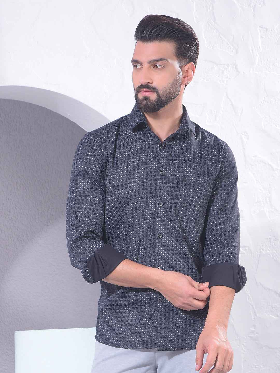 Black Graphic Print Shirt