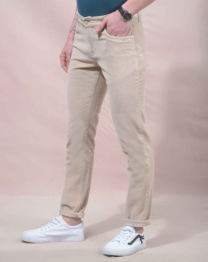 Ridge Beige Corduroy Trousers