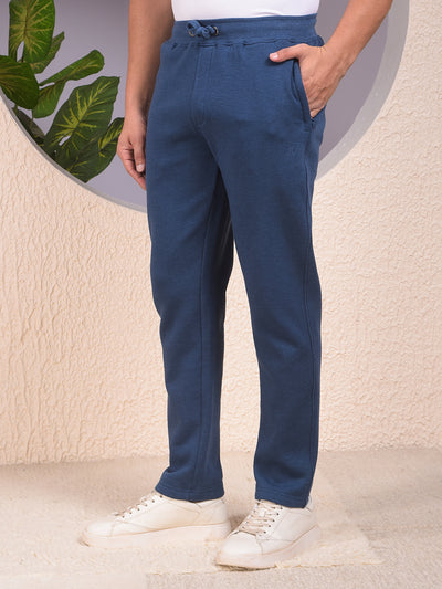 Blue Comfortable Knitted Trackpants
