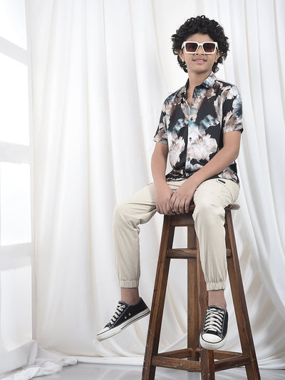 Modern Fit Beige Cargo Joggers