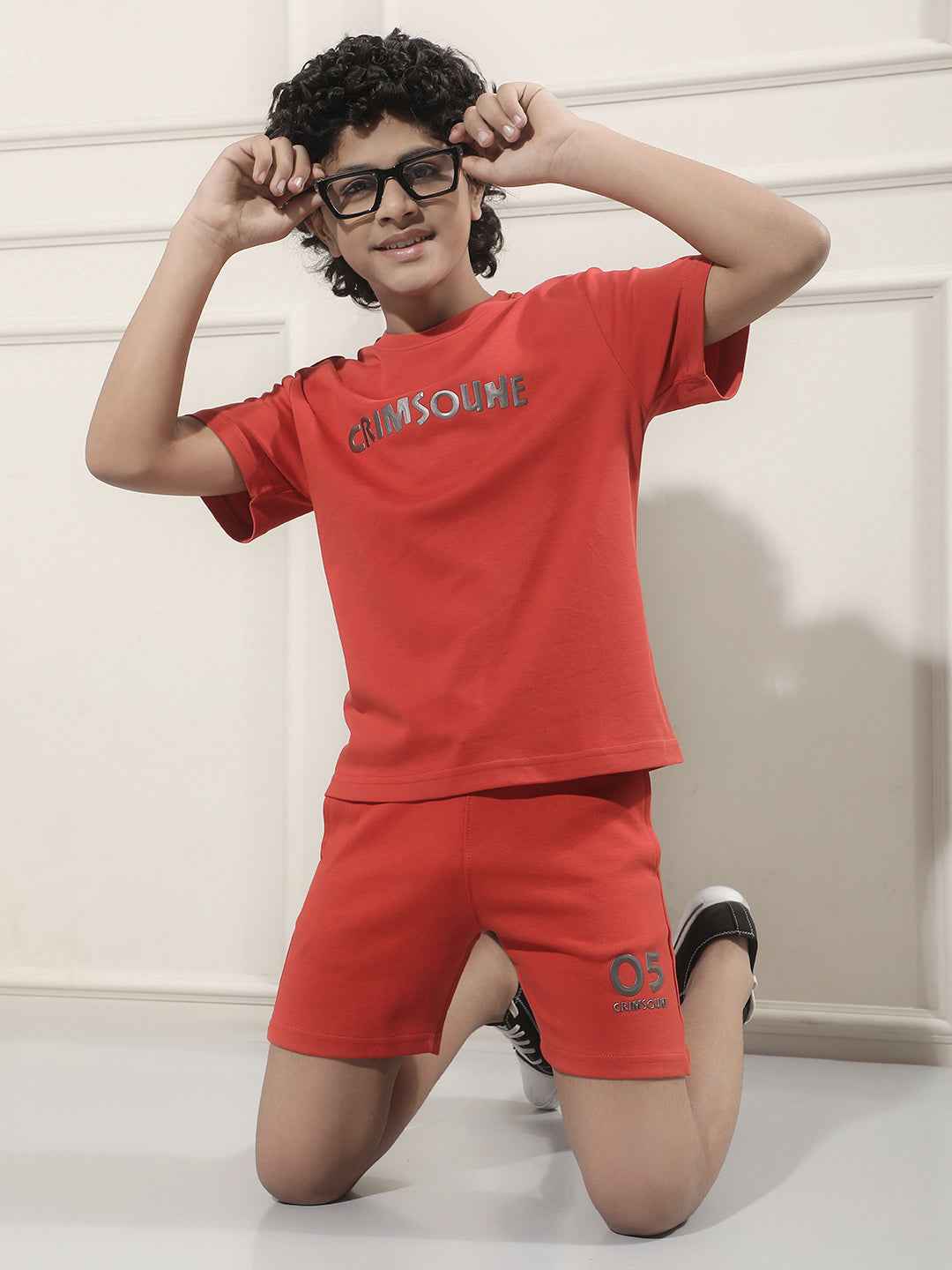 Red Typographic Print 100% Cotton T-Shirt