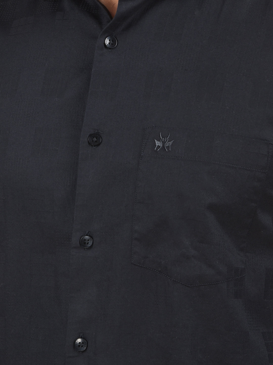 Casual Ease Black 100% Cotton Shirt