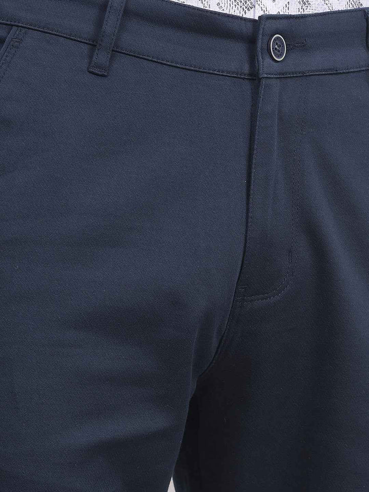 Navy Blue Straight Trousers