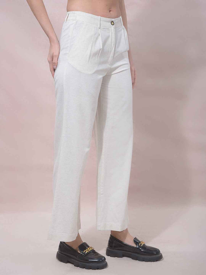 FluxIvory Wide Leg Trousers