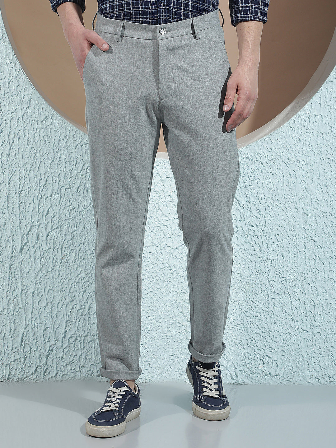 Grey Smart Style Trousers