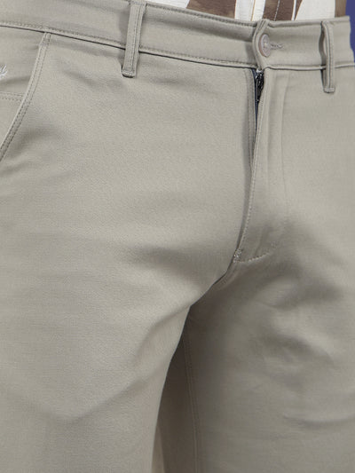 Khaki Straight Trousers