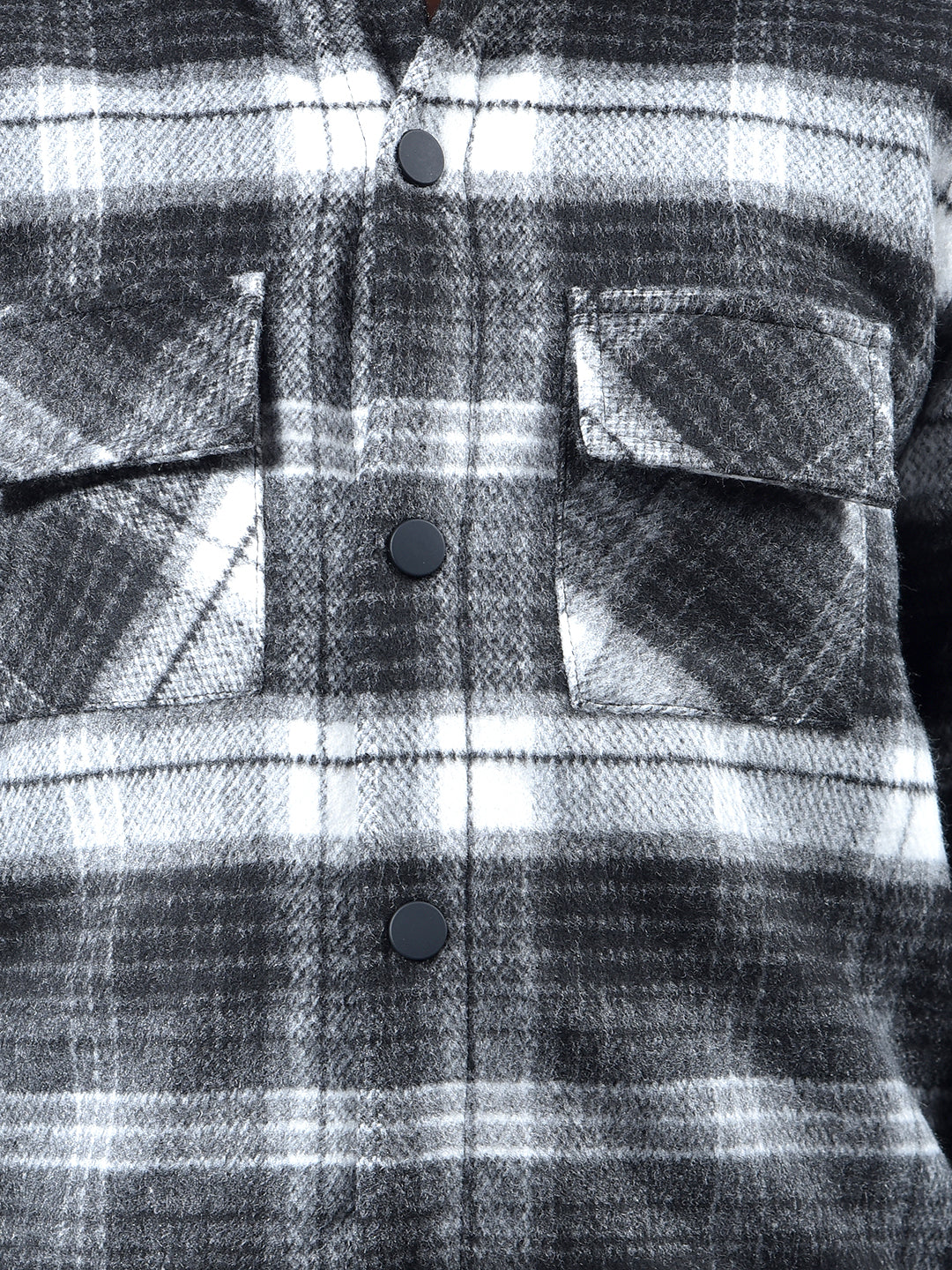 Refined Black Patterned Shacket