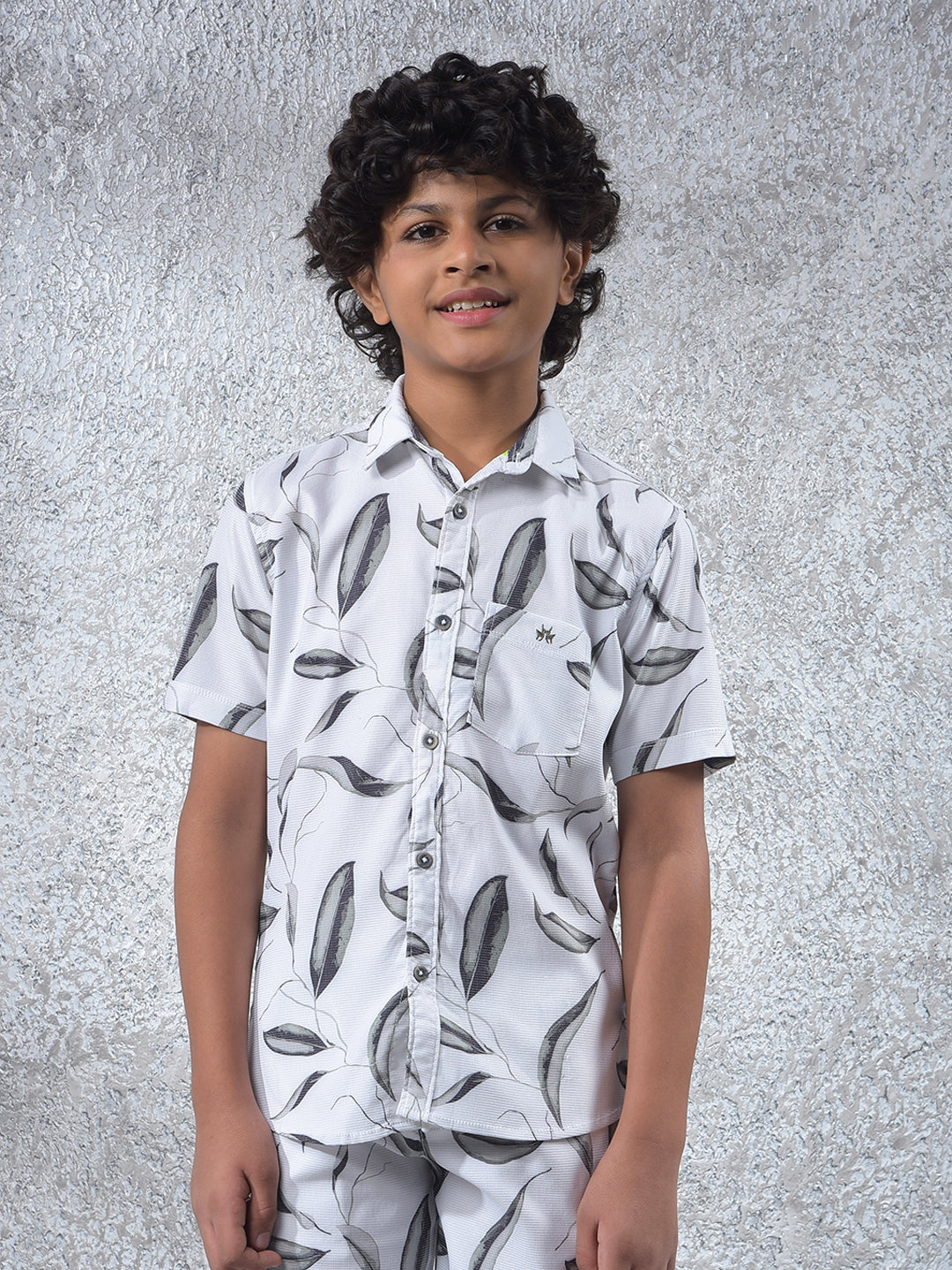 Olive Floral Print Shirt