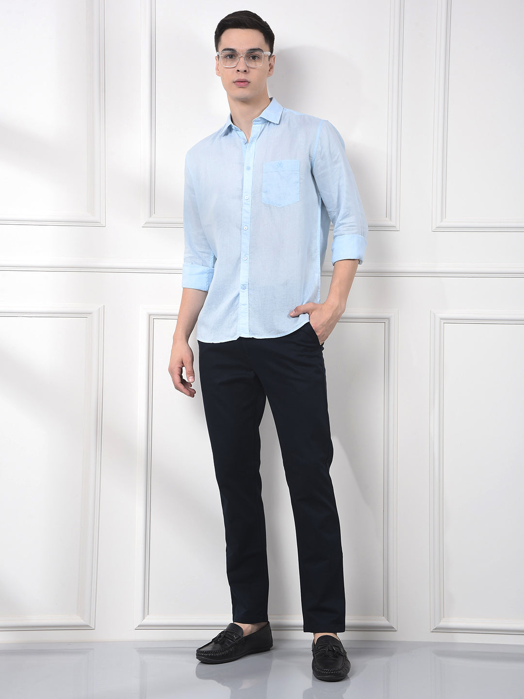 Business Blue Luxe Trousers