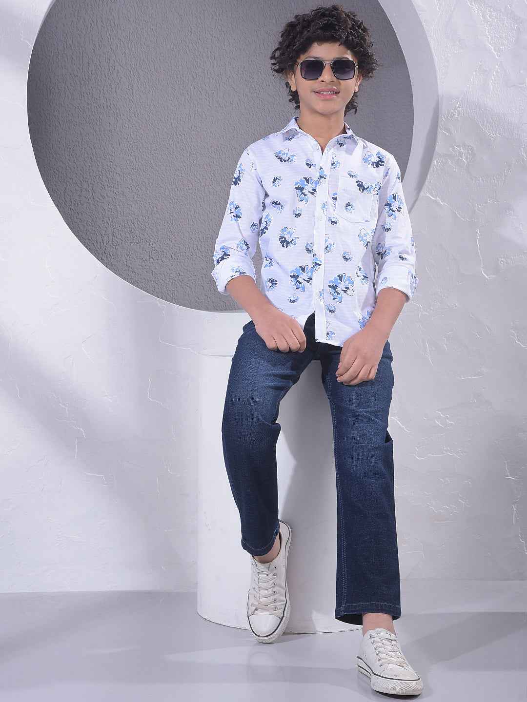 Deep Blue Modern Street Jeans