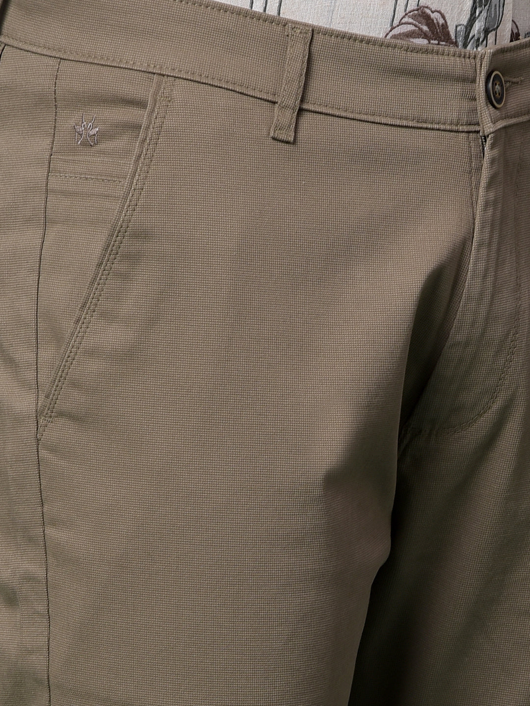 Khaki Printed Trousers