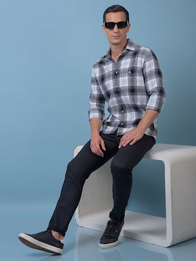 Black Checked 100% Cotton Shirt