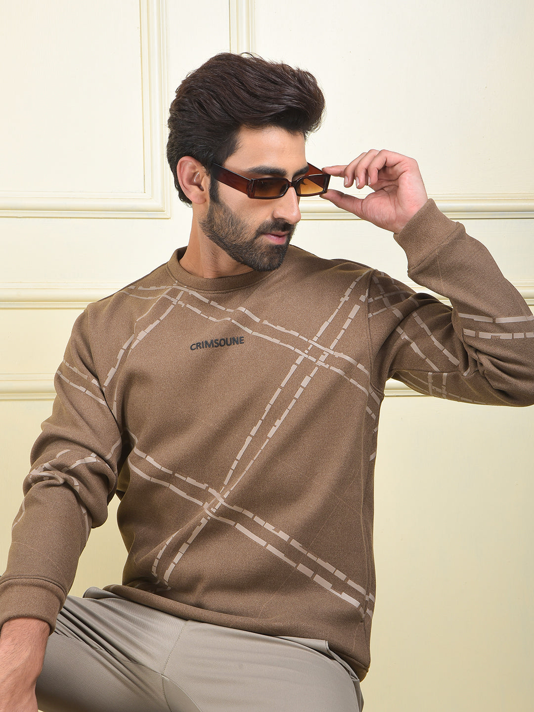 Urban Brown Graphic Sweatshirt