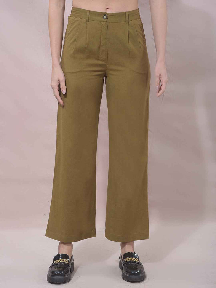 RiftSage Olive Wide Leg Trousers