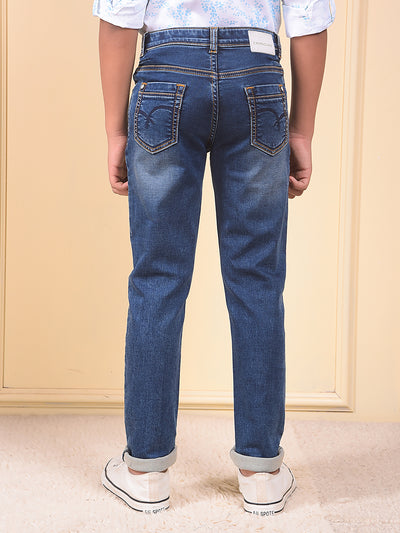 Vivid Dark Slim Fit Blue Jeans