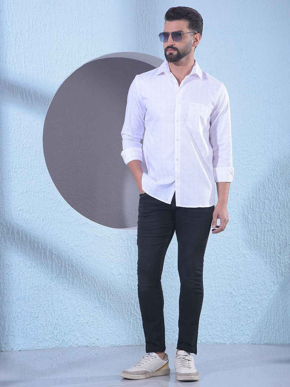 Pink Checked 100% Cotton Shirt