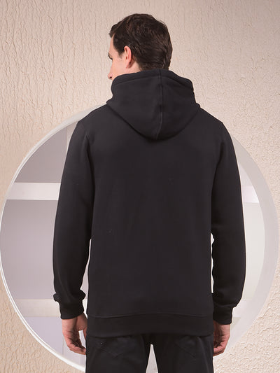 Black Hooded Neck Sweatshirt