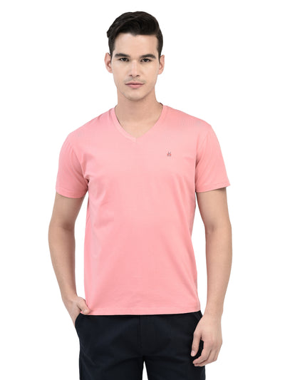 Peach V-Neck T-Shirt