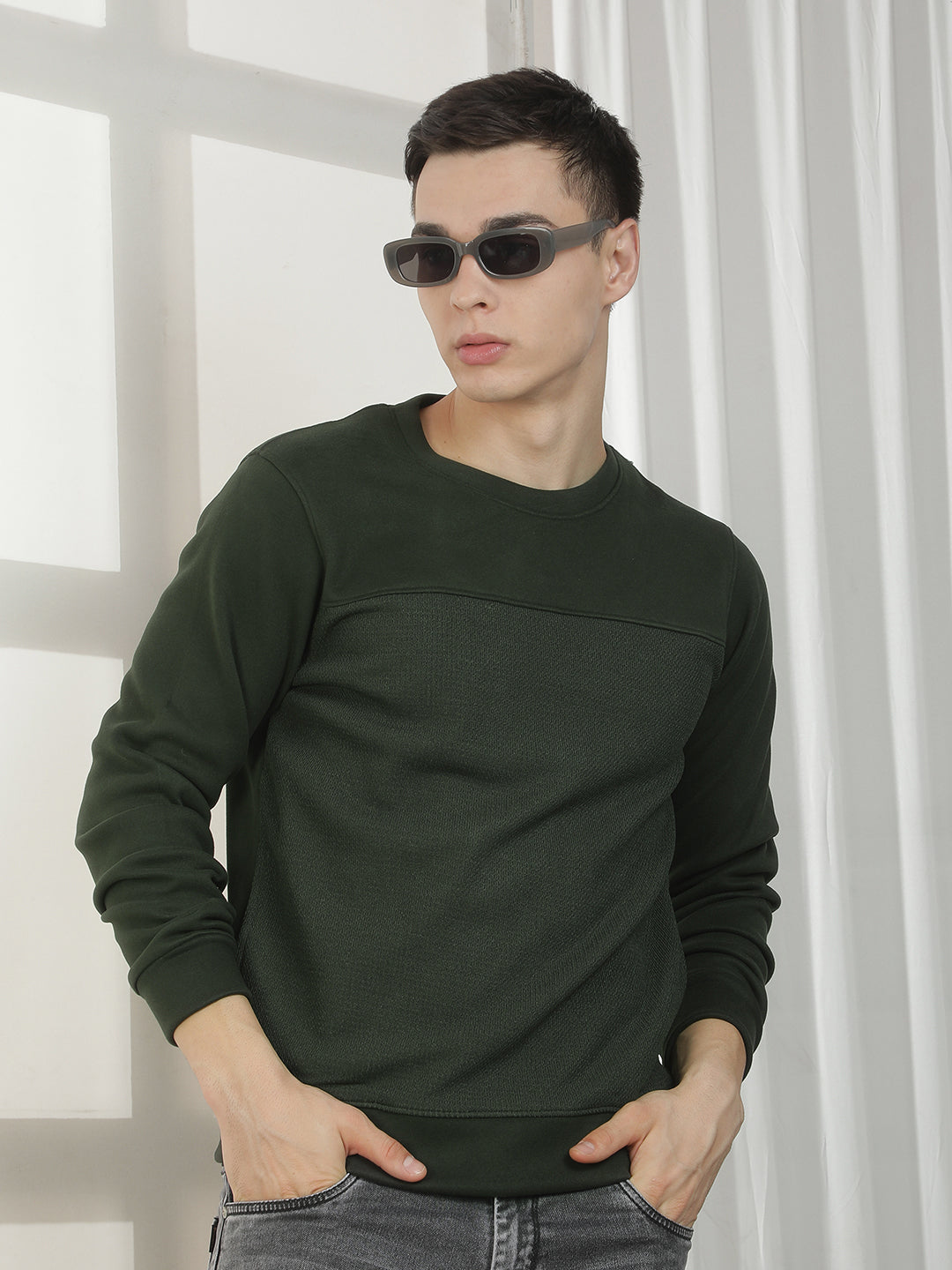 Contemporary Forest Green Sweatshirt