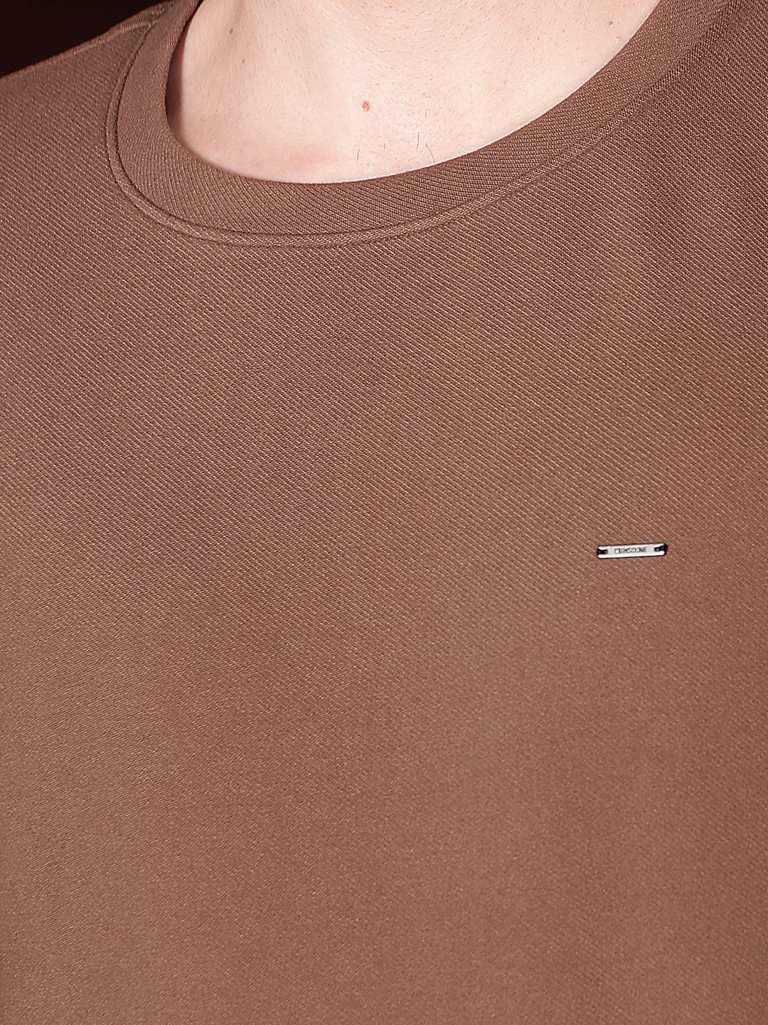 Structured Terracotta Brown Sweatshirt
