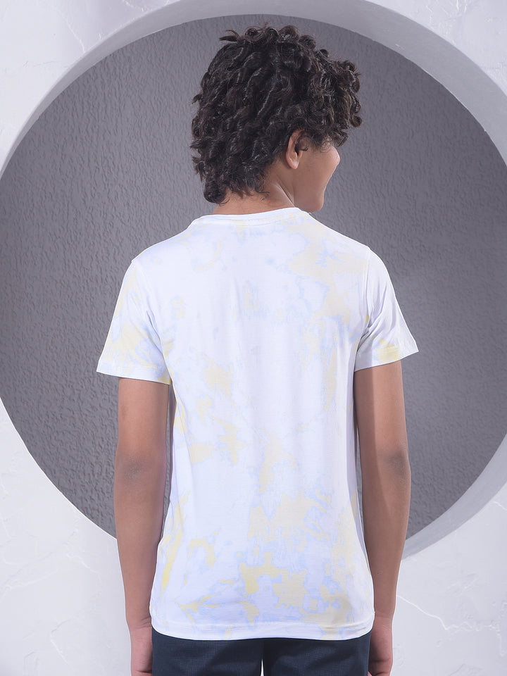 White Printed T-Shirt-Boys T-Shirts-Crimsoune Club