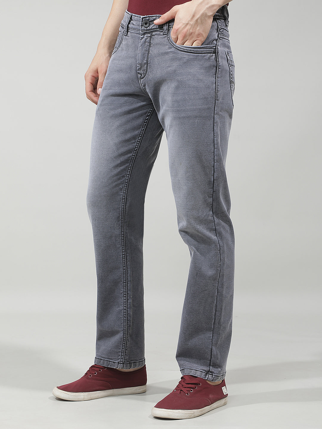 Classic Iron Grey Straight Jeans