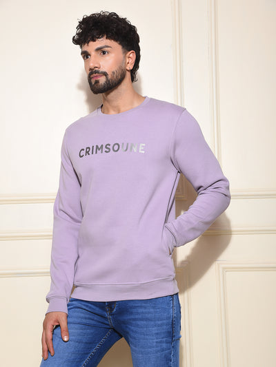 Urban Style Purple Sweatshirt with Brand Logo