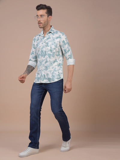 Green Printed Shirt