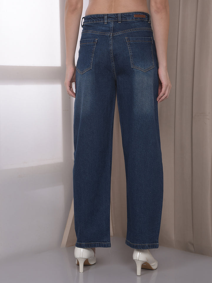Blue Barrel Fit Jeans