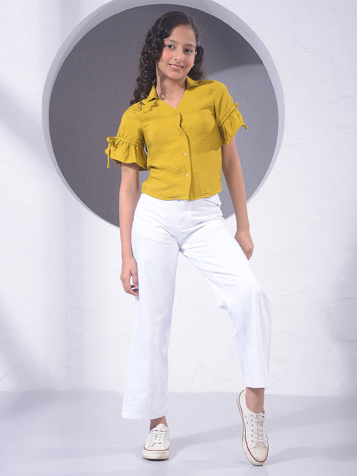 White 100% Cotton Wide Leg Jeans