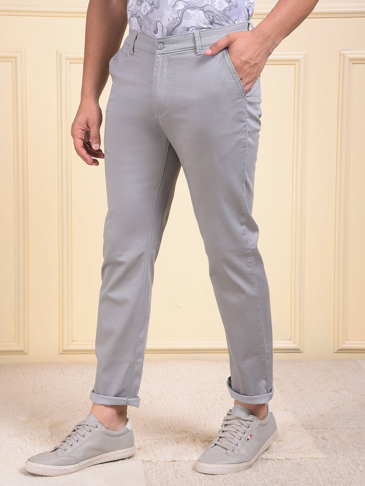 Grey Printed Trousers