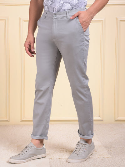 Grey Printed Trousers