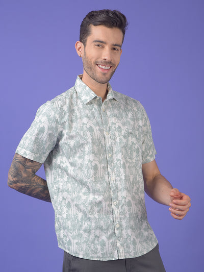 Green Printed Shirt