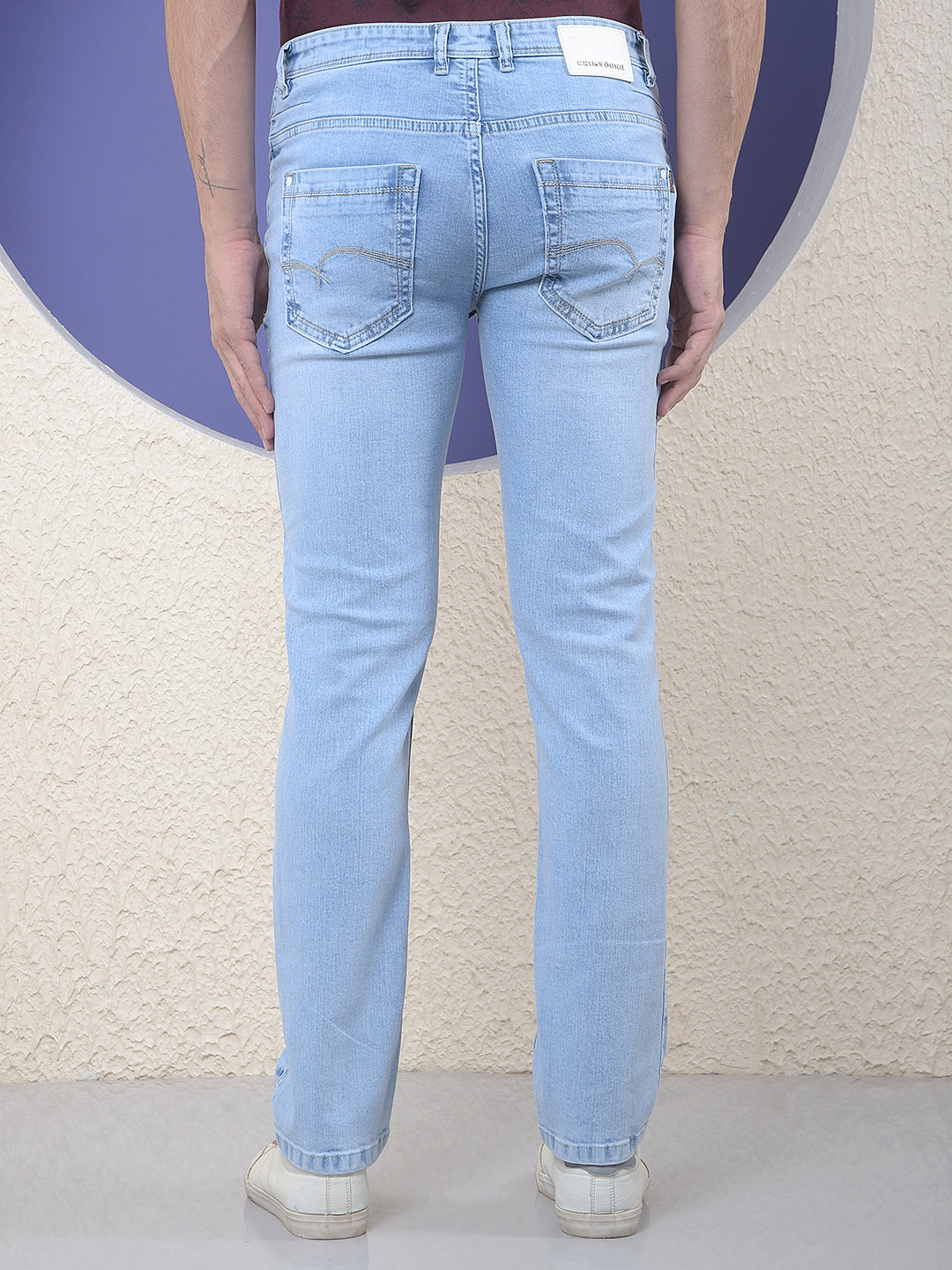 Sky Blue Straight Jeans