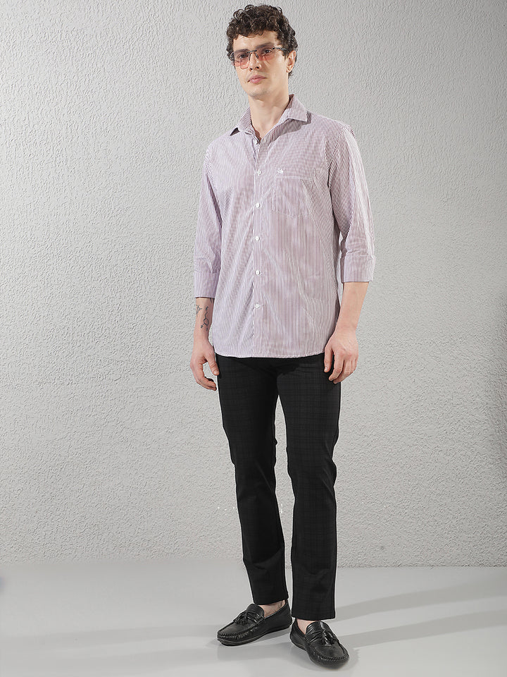 Black Checked Knitted Trousers
