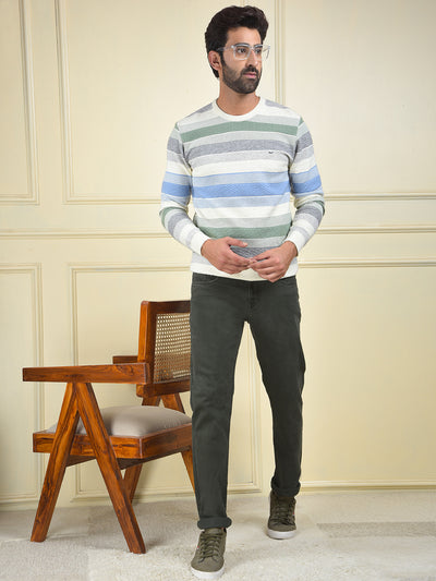 Multi-Color Horizontal Stripes Sweater