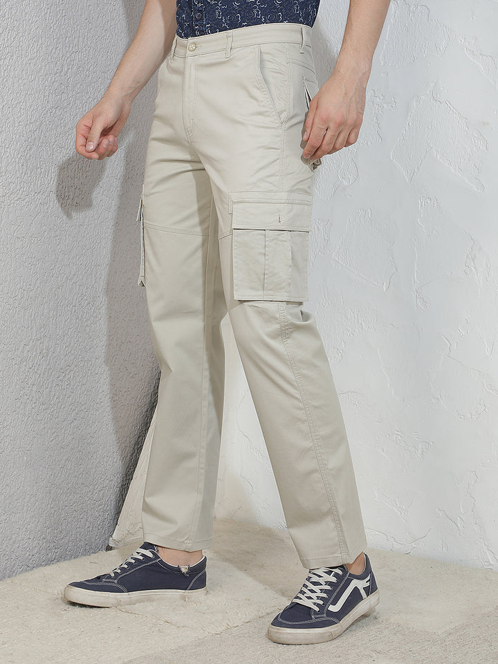 Essential Warm Sand Beige Cargo Trousers